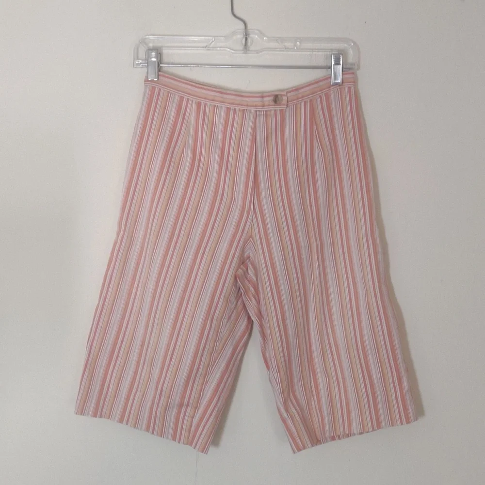 White‎ Stag Bermuda shorts 8/9 orange stripe Vintage